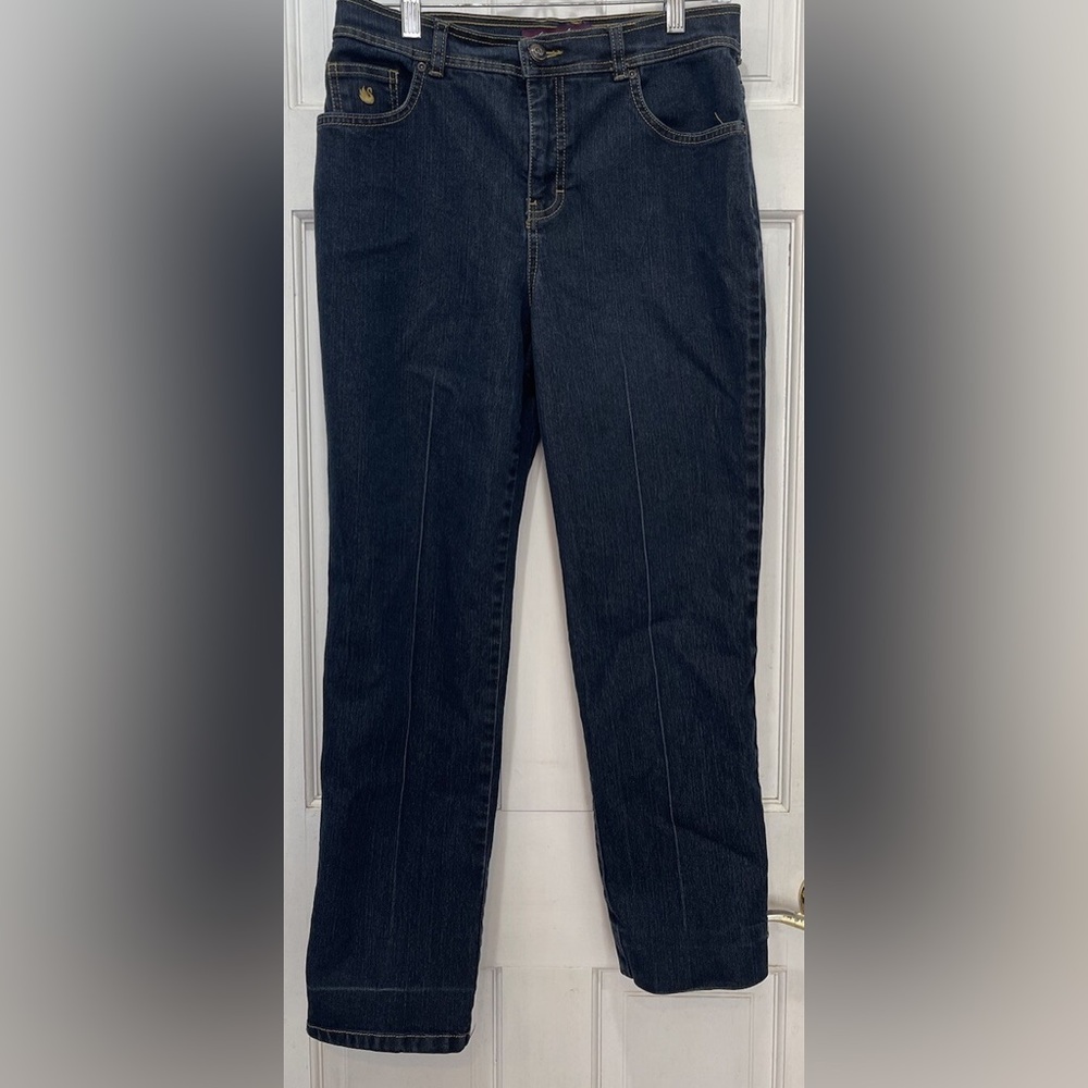 Gloria Vanderbilt Amanda Petite Blue Jeans Size 8P Altered Fold Lines